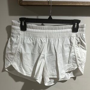 Lululemon Athletica White Athletic Shorts Lightweight Elastic Waist